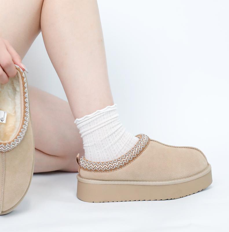 Evellyhootd 2410 Platform Suede beige